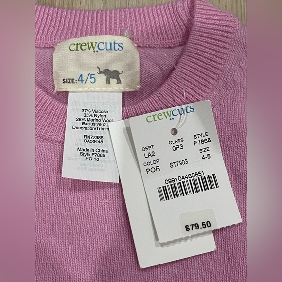 Sz.4/5-CREWCUTS Sparkle Unicorn Sweater - Picture 4 of 4